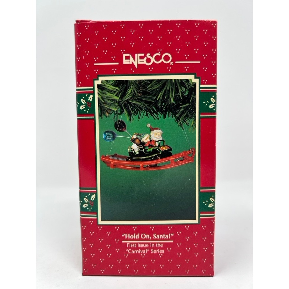 Enesco Ornament Unisex OS Red Excellent Hold On Santa Carnival Series 167088